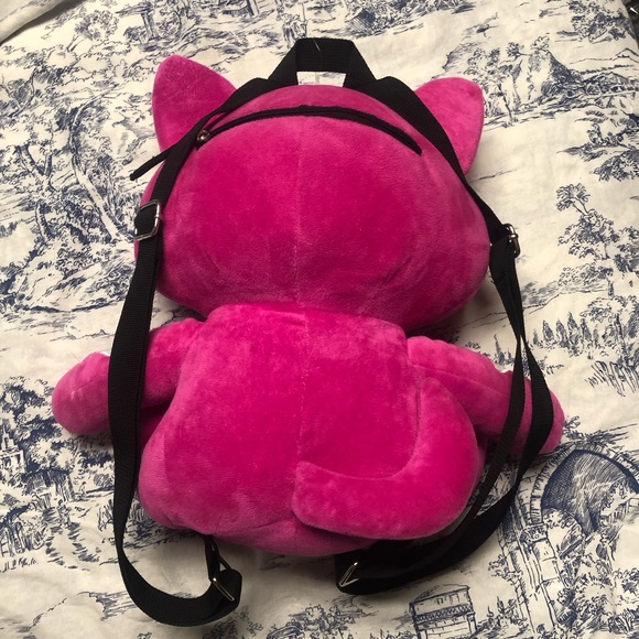 New w/o Tags!  - Skelanimals Jack Pink Cat Plush Backpack Official - Picture 2 of 5